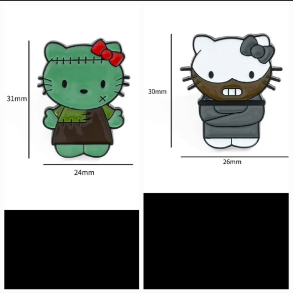 2 Hello Kitty Horror Pins - Picture 2 of 10